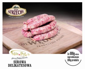 Nik-Pol Kiełbasa Surowa Biała Delikatesowa
